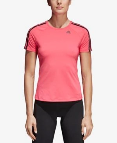 Shop Adidas Originals Adidas Designed2move Climalite T-shirt In Real Pink
