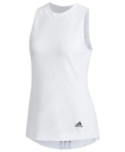 Shop Adidas Originals Adidas Sport Id Mesh Tank Top In White