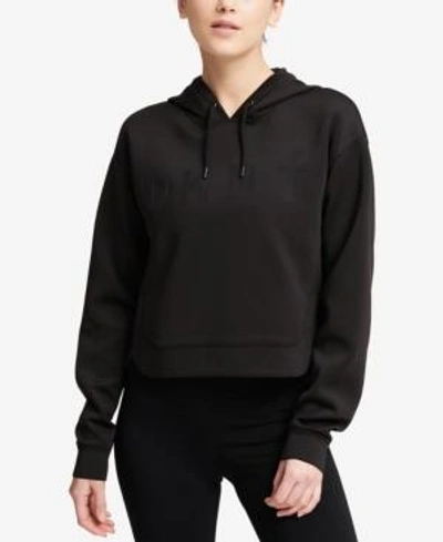 Shop Dkny Sport Cropped Sweatshirt In Black