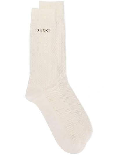 Shop Gucci Logo Knitted Socks