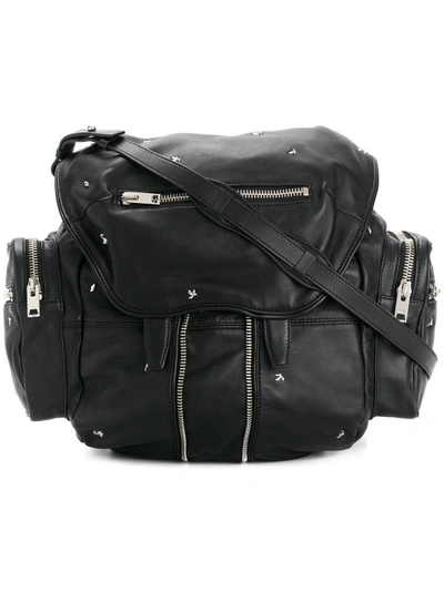Shop Alexander Wang Rose Studded Mini Marti Backpack - Black