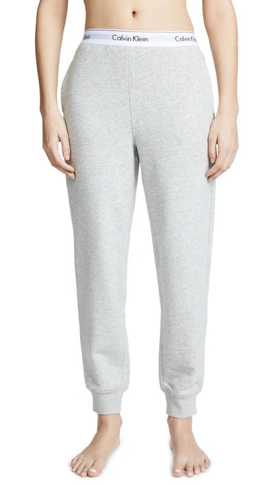 Shop Calvin Klein Underwear Joggers In Grey Heather