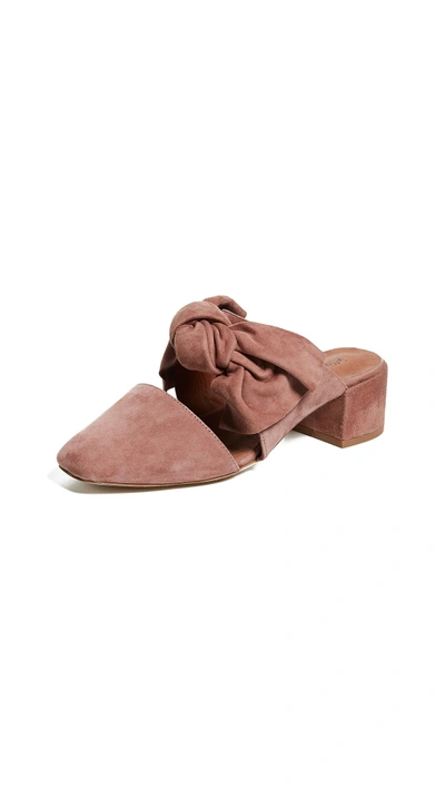 Shop Jeffrey Campbell Tori Block Heel Mules In Dusty Rose