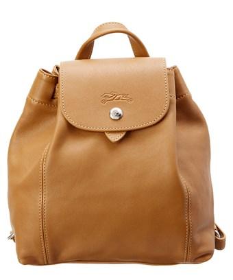 longchamp le pliage leather backpack