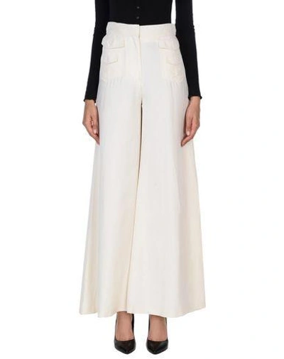 Shop Valentino Casual Pants In Ivory