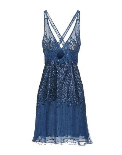 Shop Intropia Elegant Dress In Slate Blue