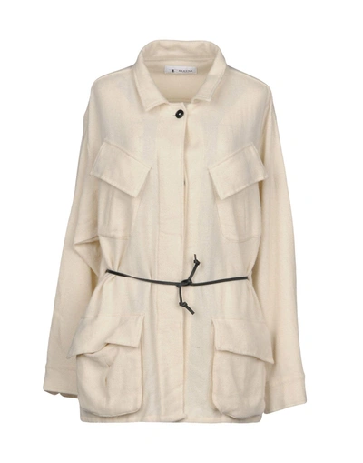 Shop Barena Venezia Coat In Ivory