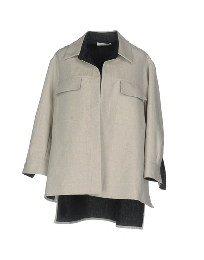 Shop Atea Oceanie Overcoats In Light Grey