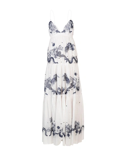 Shop Roberto Cavalli Long Dress In White