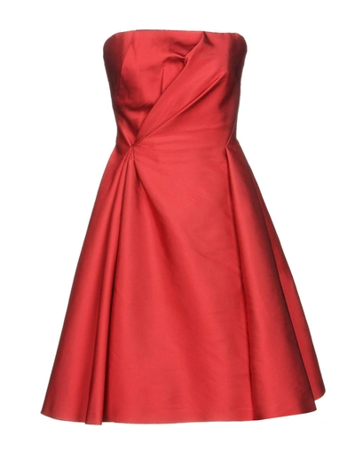 Shop Alberta Ferretti Short Dress In Red