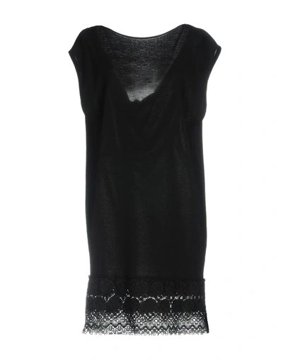 Shop Agnona Short Dress In Black