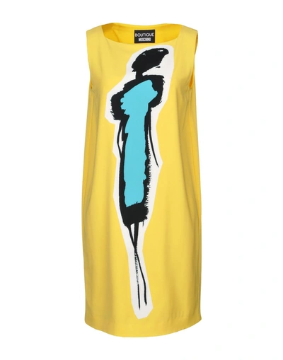 Shop Boutique Moschino Short Dresses In Yellow