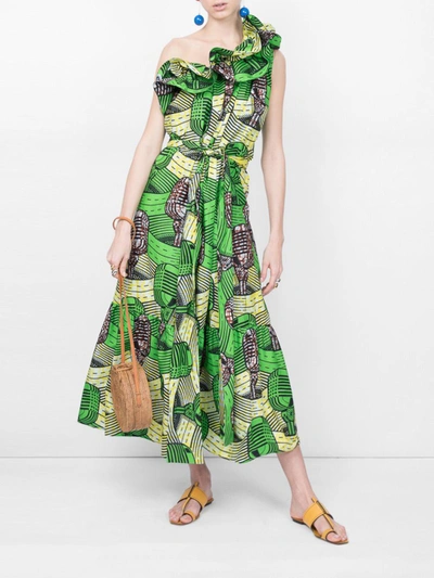Shop Stella Mccartney Printed One-shoulder Dress