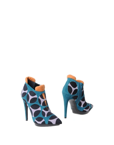 Shop Pierre Hardy Ankle Boot In Turquoise