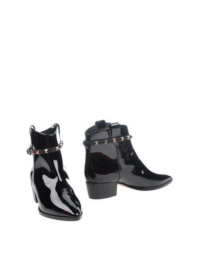 Shop Valentino Ankle Boot In Black