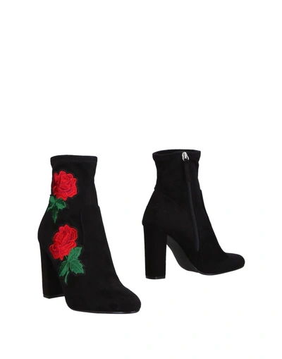 Shop Steve Madden Woman Ankle Boots Black Size 7.5 Textile Fibers