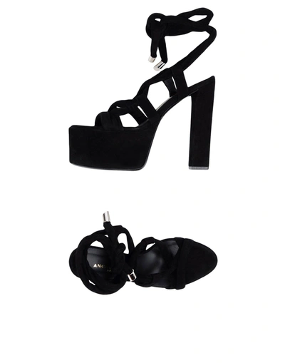 Shop Angela Chiara Venezia Sandals In Black