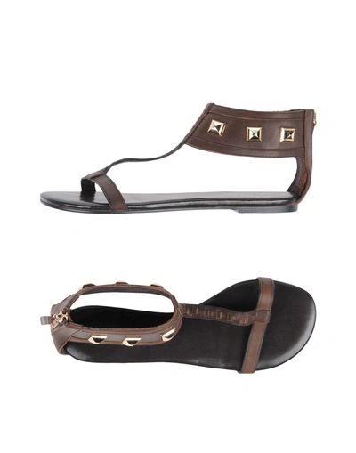 Shop Atelier Mercadal Sandals In Dark Brown