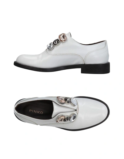 Shop Pinko Loafers In White