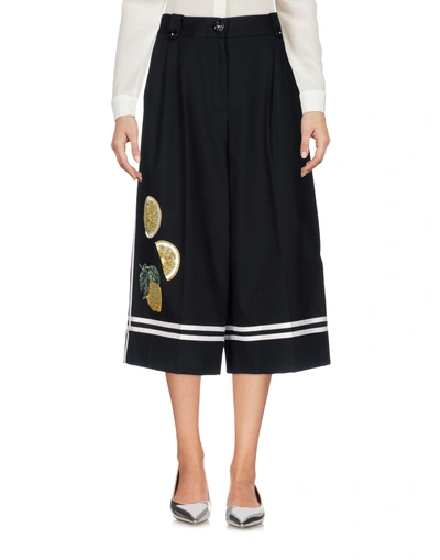 Shop Dolce & Gabbana Woman Cropped Pants Black Size 8 Cotton, Elastane