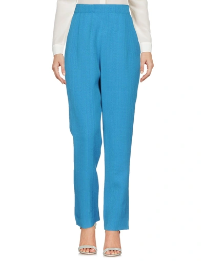 Shop Marni Casual Pants In Turquoise