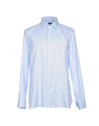 Shop Ermenegildo Zegna Solid Color Shirt In Sky Blue