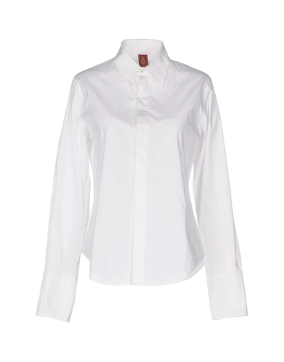 Shop Dondup Solid Color Shirts & Blouses In White