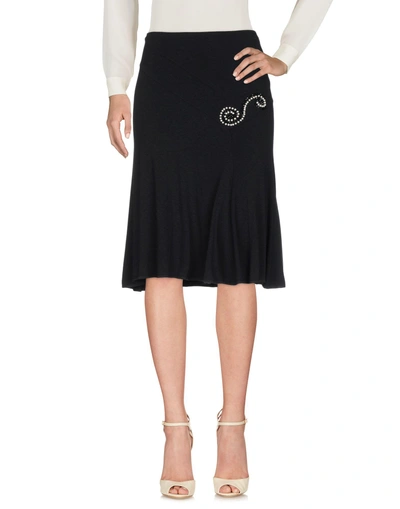 Shop Blumarine 3/4 Length Skirts In Black