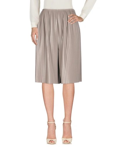Shop Msgm Midi Skirts In Dove Grey