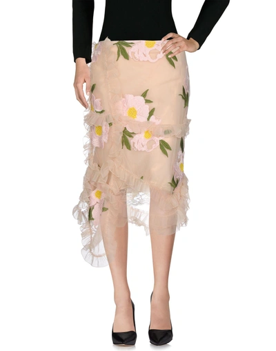 Shop Simone Rocha Knee Length Skirt In Pale Pink