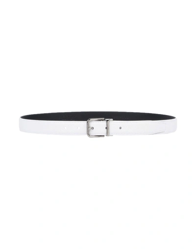 Shop Dolce & Gabbana Leather Belt In White