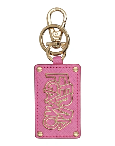 Shop Ferragamo Key Rings In Pink
