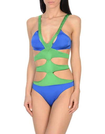 Shop Moeva One-piece Swimsuits In Blue