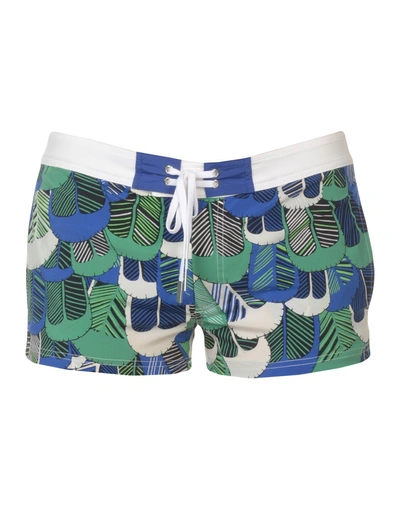 Shop Dsquared2 Swim Trunks In Green