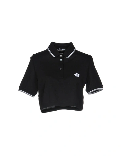 Shop Dolce & Gabbana Polo Shirts In Black