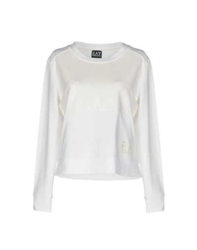 Shop Ea7 Sweatshirts In White