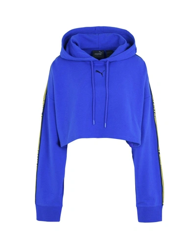 Shop Fenty X Puma Hooded Sweatshirt In Bright Blue