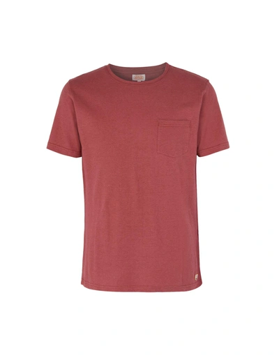 Shop Armor-lux T-shirt In Brick Red