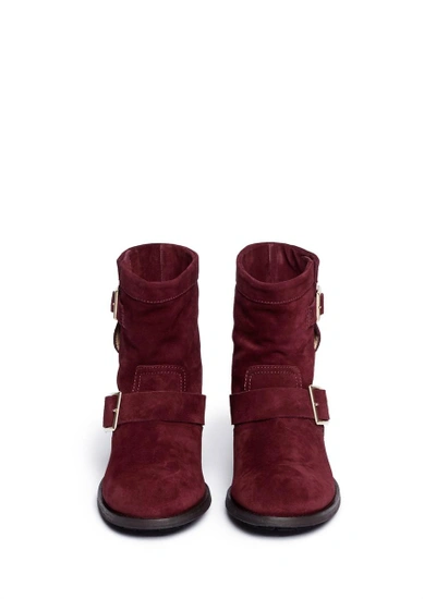 Shop Jimmy Choo 'youth' Suede Buckle Boots