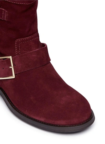 Shop Jimmy Choo 'youth' Suede Buckle Boots