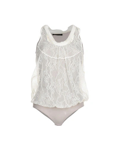 Shop Pinko Bodysuit In Ivory