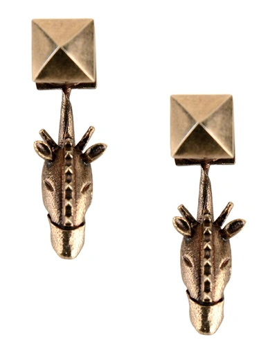 Shop Valentino Earrings In Bronze