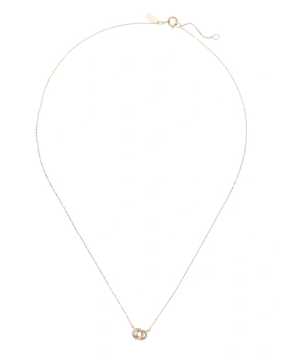 Shop Adina Reyter Pavé Interlocking Loop Necklace In Gold