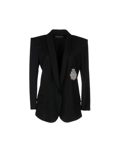 Shop Balmain Blazer In Black