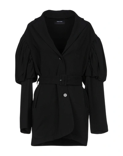 Shop Simone Rocha Overcoats In Black