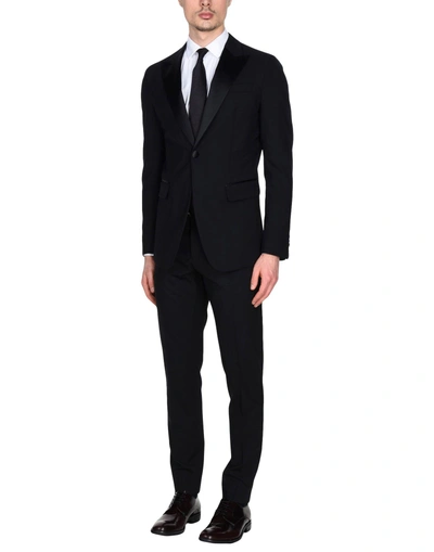 Shop Dsquared2 Man Suit Black Size 42 Virgin Wool, Elastane, Silk