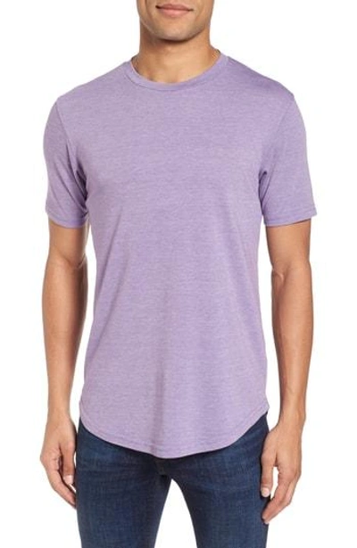 Shop Goodlife Scallop Triblend Crewneck T-shirt In Purple Haze
