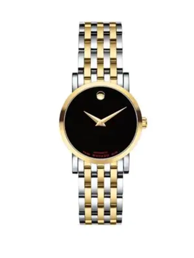 Shop Movado Women's Two-tone Stainless Steel Watch In Black