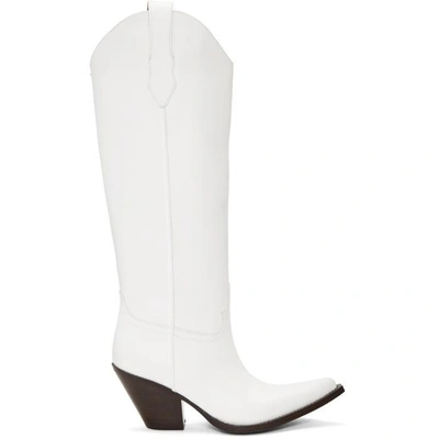 Shop Maison Margiela White High Mexas Boots