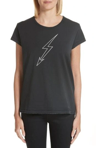 Shop Givenchy Lightning Bolt Graphic Tee In Black